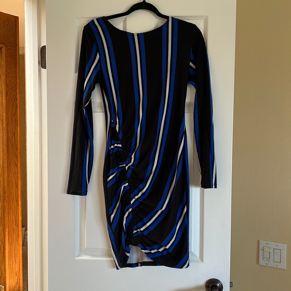 Planet Gold Nordstrom Striped Ruched side dress